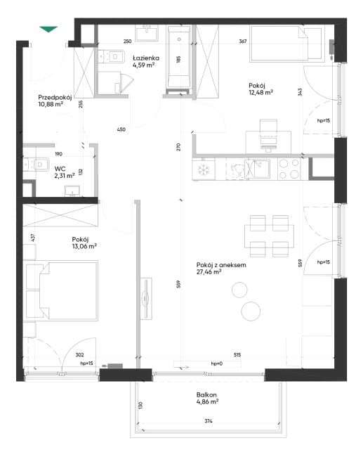 Mieszkanie na sprzedaż, 3 pokoje, 71 m², Małe Błonia Kraków