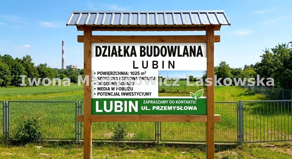 Sprzedam działkę Lubin - 1 025 m²