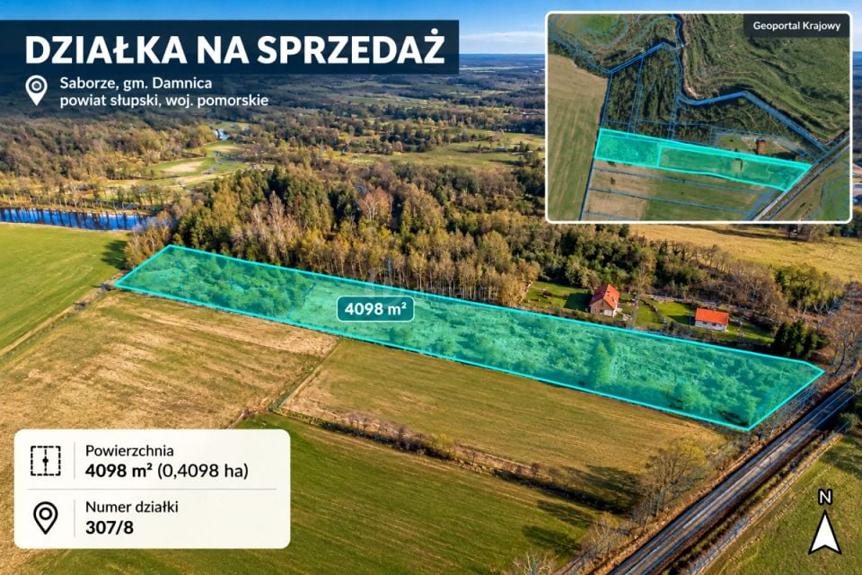 Działka budowlana Sąborze