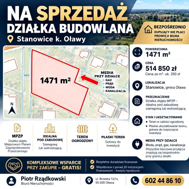 Działka budowlana Oława