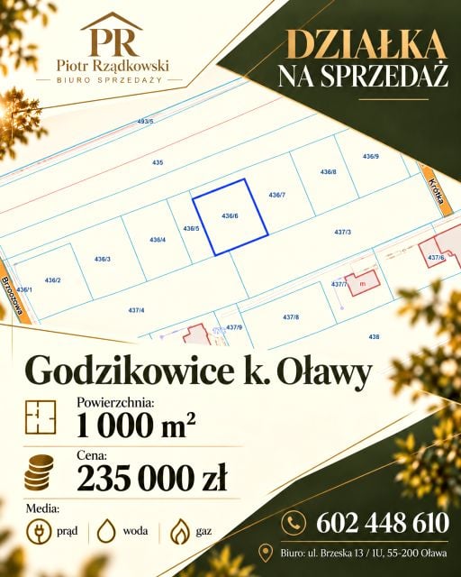 Działka budowlana Oława