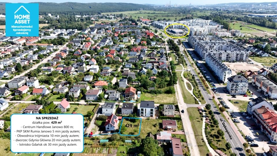 Sprzedam działkę Rumia - 429 m²
