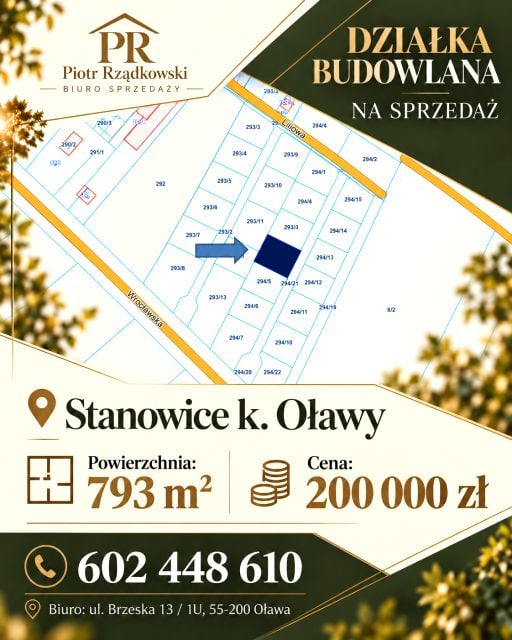 Działka budowlana Oława