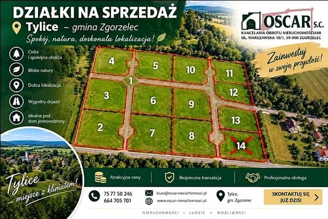 Działka budowlana Tylice