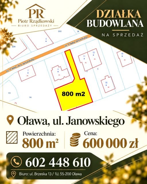 Działka budowlana Oława