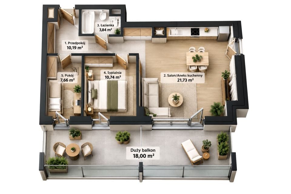 Apartament, ul. Tuwima
