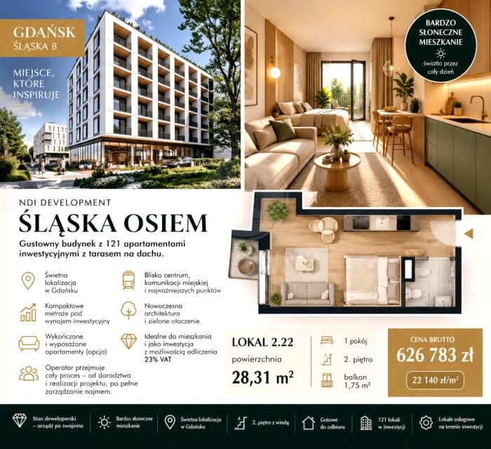 Sprzedam Mieszkanie Gdańsk - 28,31 m²