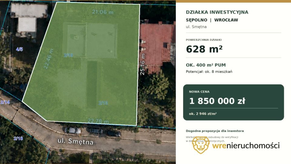 Działka usługowa Wrocław