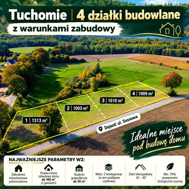 Działka budowlana Tuchomie