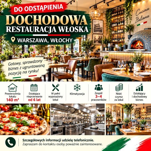Sprzedam Lokal użytkowy Warszawa - 140 m²