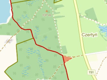 Działka inwestycyjna Czertyń