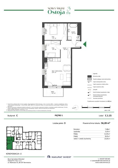 Mieszkanie na sprzedaż, 3 pokoje, 56 m², Barniewice Gdańsk