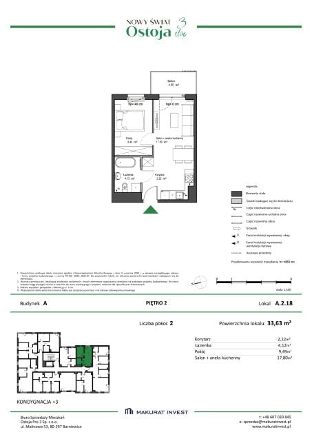 Mieszkanie na sprzedaż, 2 pokoje, 34 m², Barniewice Gdańsk