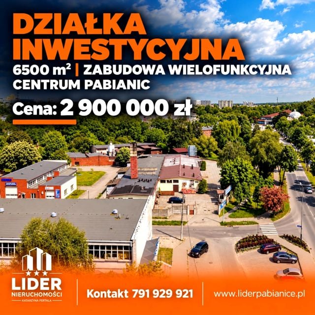 Działka inwestycyjna Pabianice