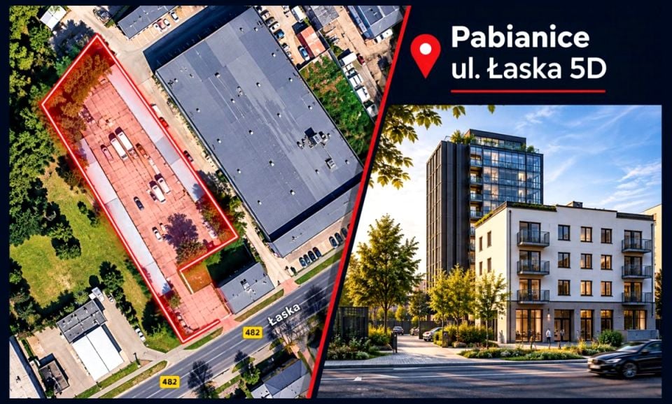 Działka usługowa Pabianice