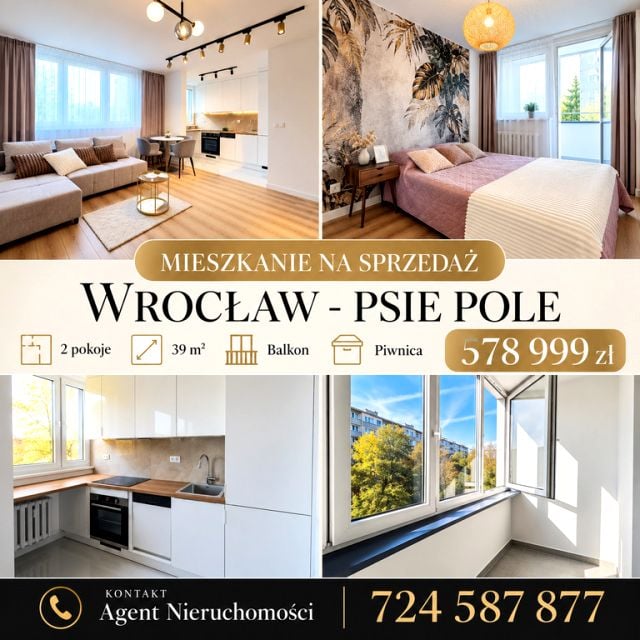 Sprzedam Mieszkanie Wrocław - 39 m²