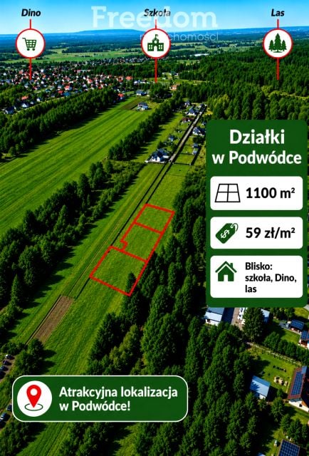 Działka przy lesie