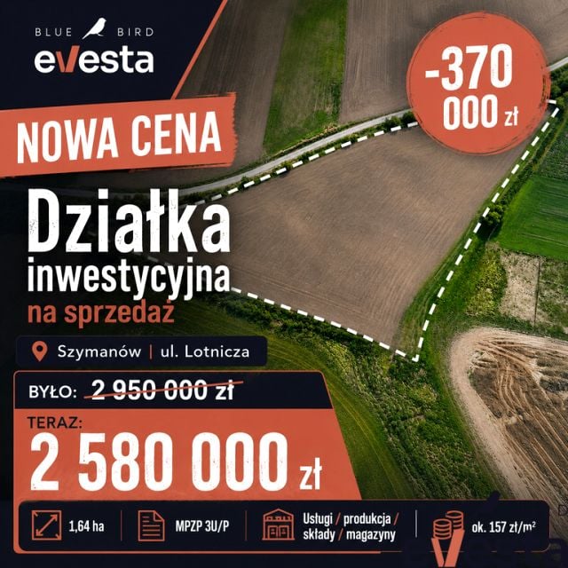 Działka inwestycyjna Szymanów sprzedam