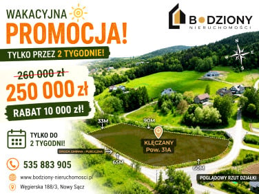 Działka budowlana Klęczany sprzedam