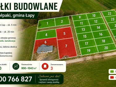 Działka budowlana Łapy-Kołpaki