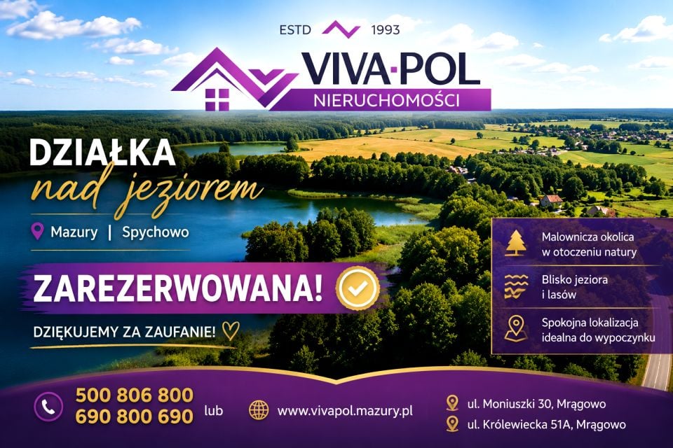 Działka przy lesie