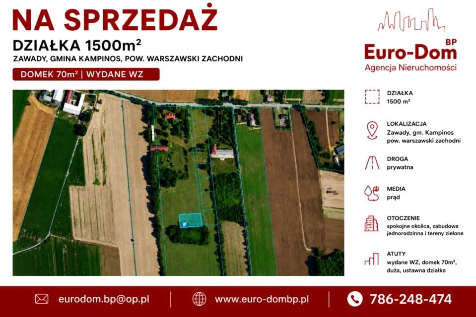 Działka budowlana Zawady