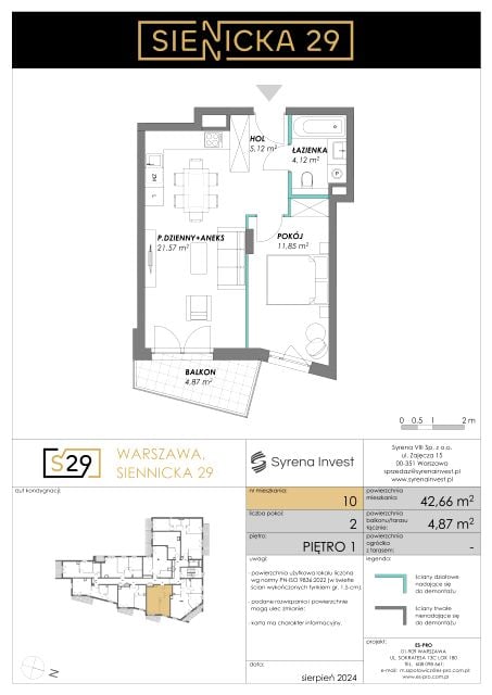 Mieszkanie Grochów Centrum, ul. Siennicka 29