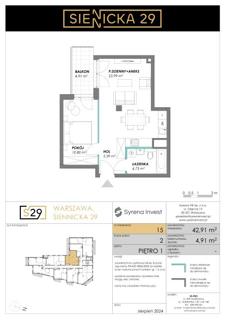 Mieszkanie Grochów Centrum, ul. Siennicka 29