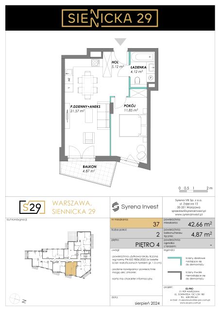 Mieszkanie Grochów Centrum, ul. Siennicka 29