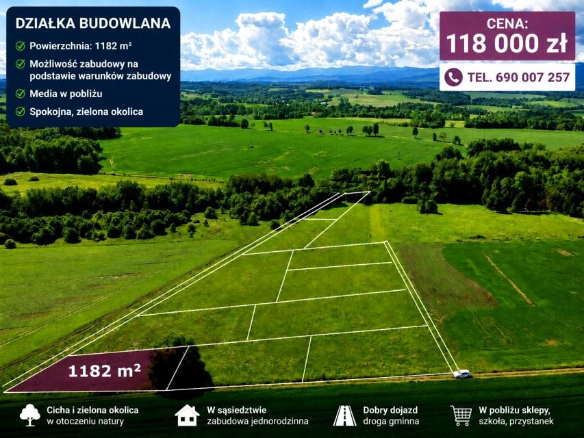 Działka budowlana Krzewie Wielkie