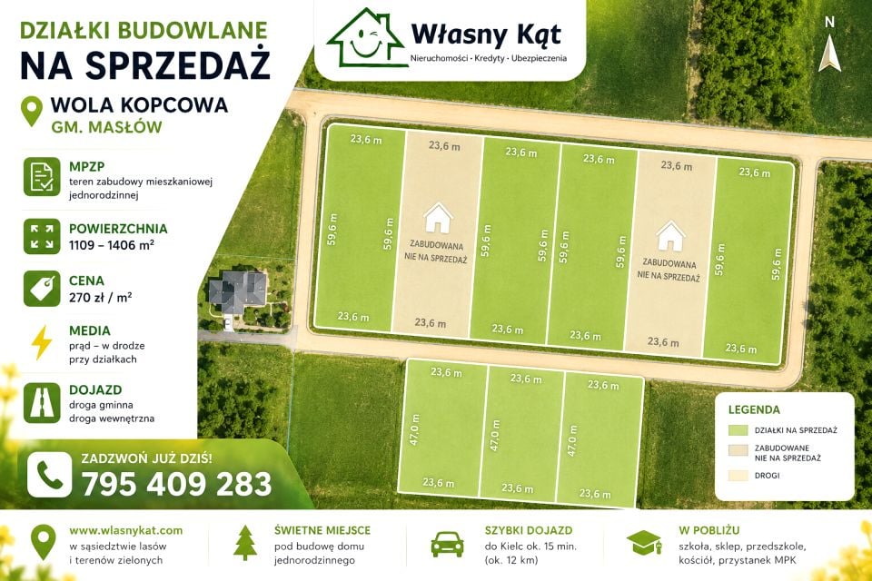 Działka budowlana Wola Kopcowa