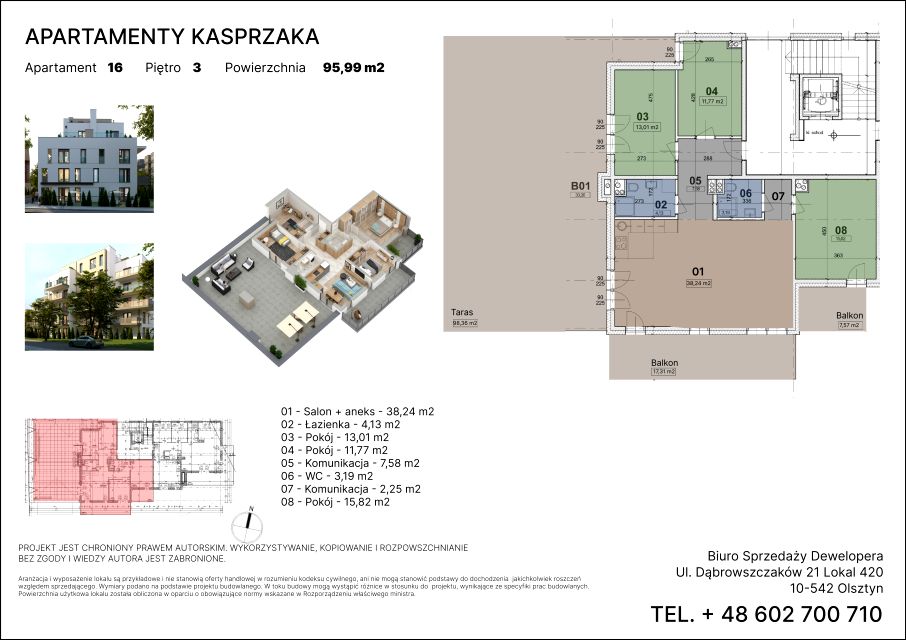 Mieszkanie Kościuszki, ul. Kasprzaka 1