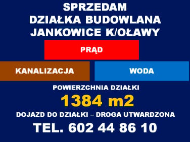 Działka budowlana Jankowice