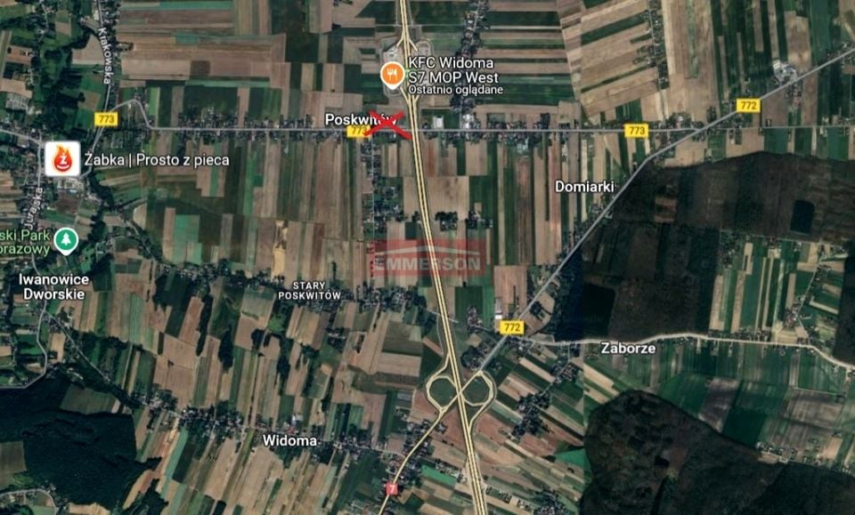 Działka usługowa Poskwitów