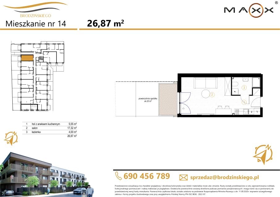 Mieszkanie Kopernika, ul. Brodzińskiego 20