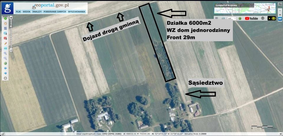 Działka budowlano-rolna Grodzisk