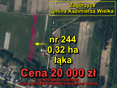 Działka rolna Zagórzyce
