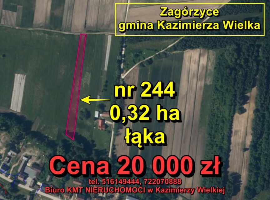 Działka rolna Zagórzyce