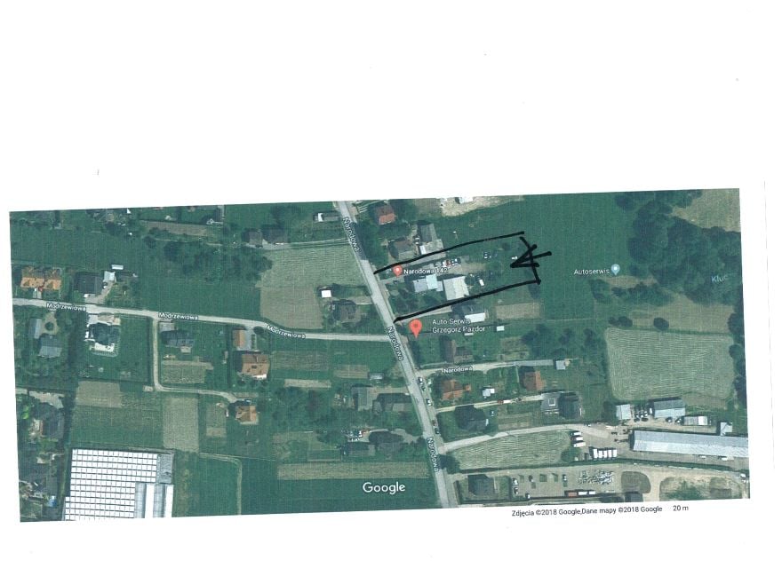 Działka inwestycyjna Brzezie