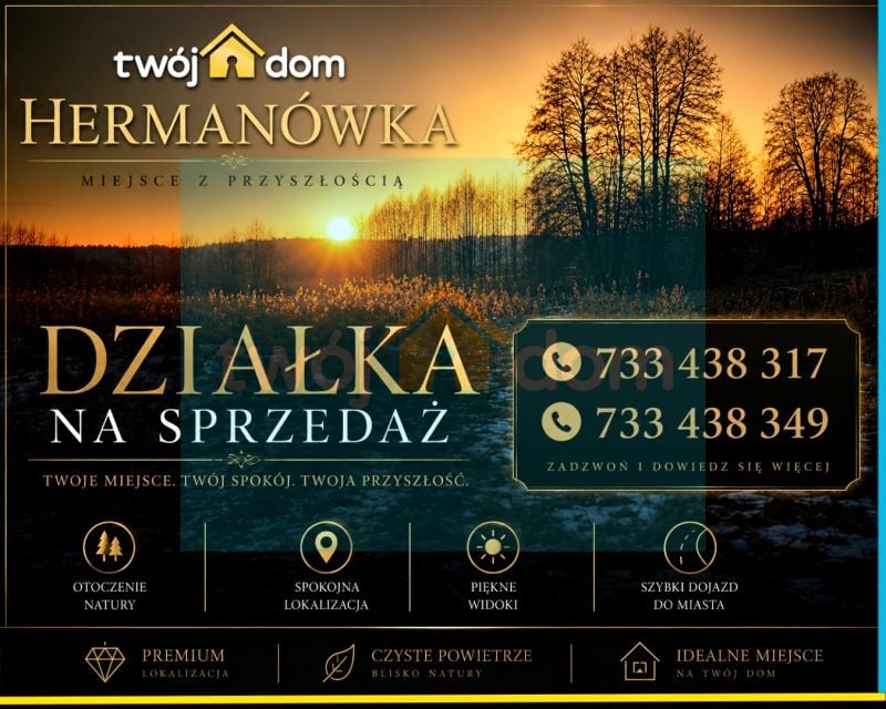 Działka budowlana Hermanówka