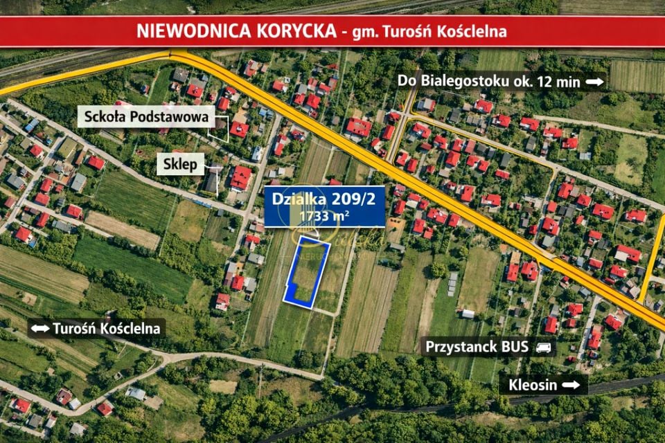 Działka budowlano-rolna Niewodnica Korycka