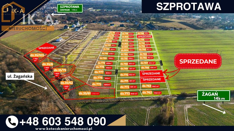 Działka budowlana Szprotawa sprzedam