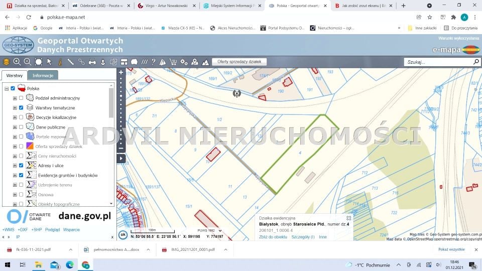 Działka usługowa Białystok sprzedam