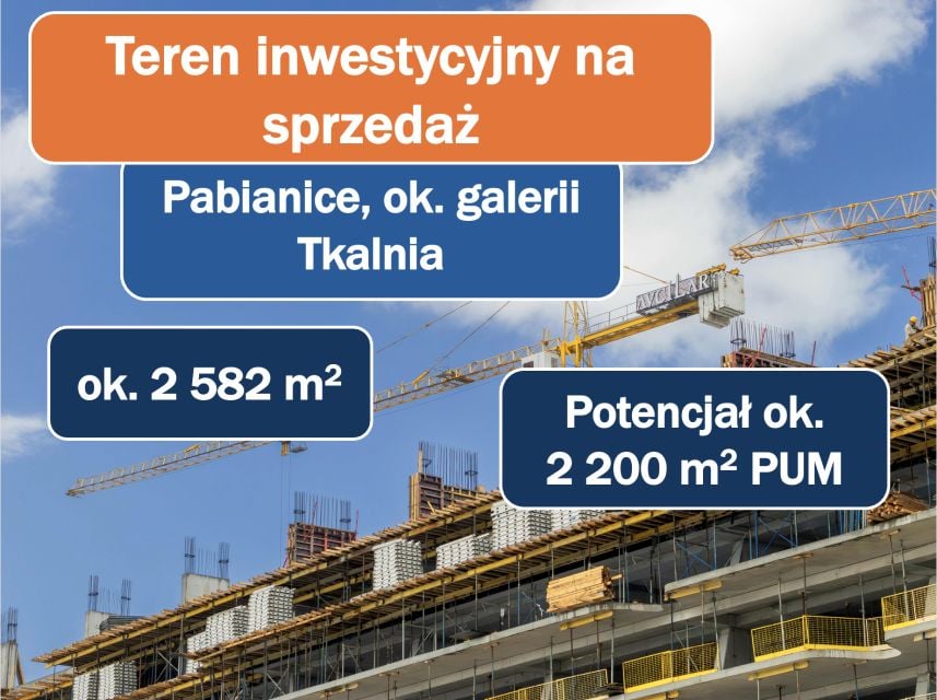 Działka inwestycyjna Pabianice