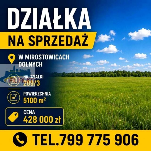Działka budowlana Mirostowice Dolne