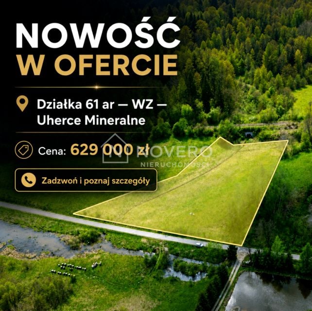 Działka budowlano-rolna Uherce Mineralne