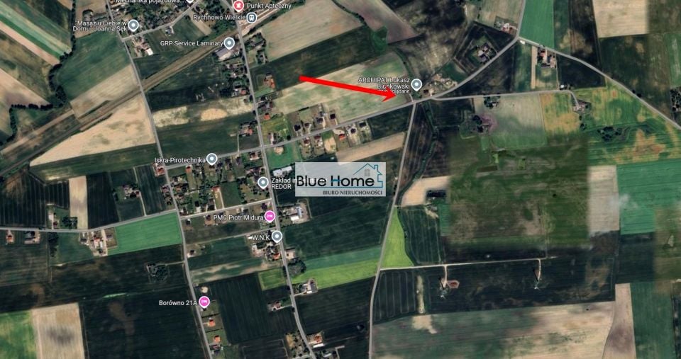 Pusta działka Borówno