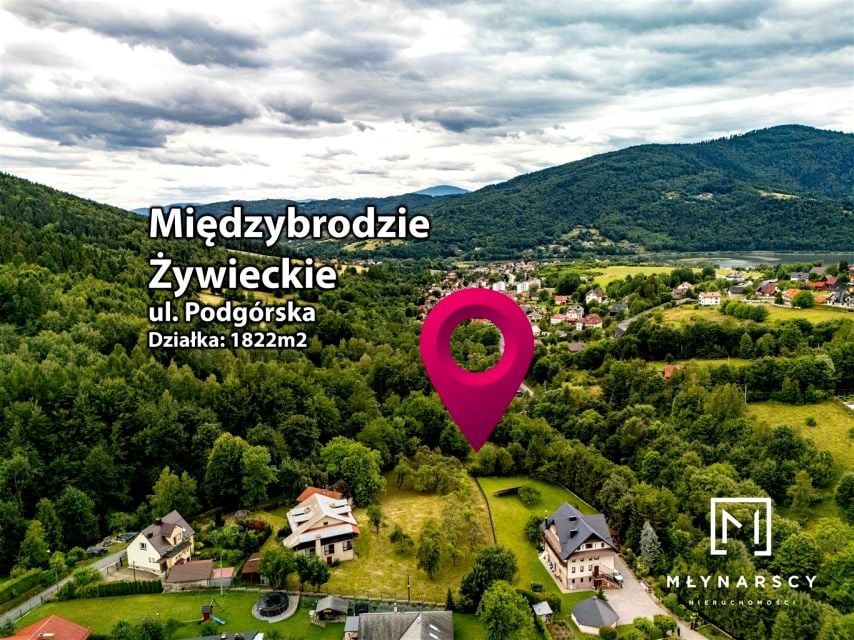 Zalesiona działka Międzybrodzie Żywieckie