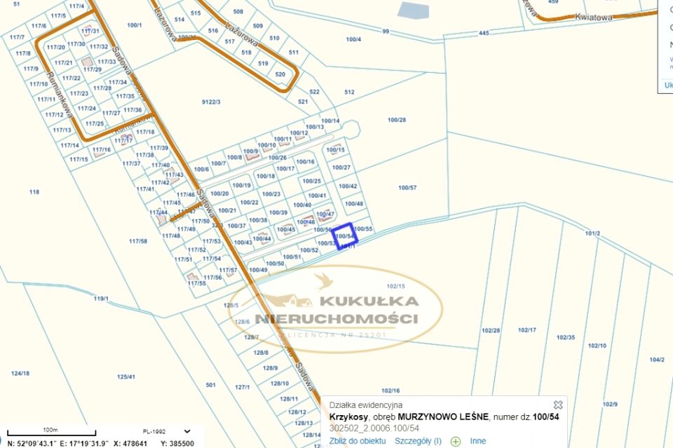 Działka budowlana Murzynowo Leśne sprzedam