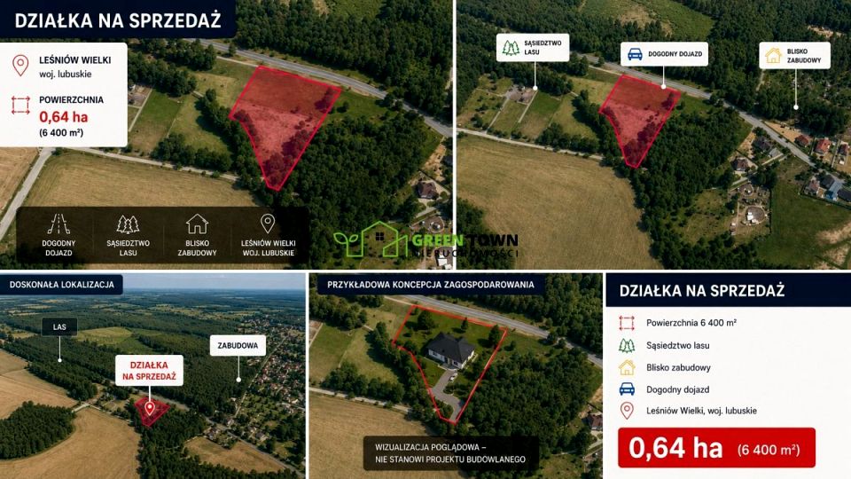 Działka rolna Leśniów Wielki